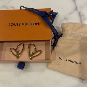 Louis Vuitton Fall in Love Gold Heart Earrings